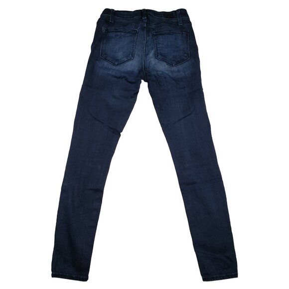 Paige Verdugo Ultra Skinny Jeans Size 27 Dark Wash Straight Leg Stretch Denim - Picture 3 of 16